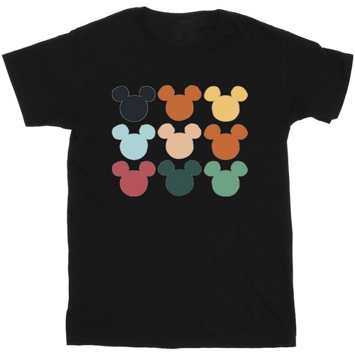 Vêtements Fille T-shirts manches longues Disney Mickey Mouse Heads Square Noir