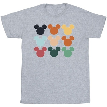 Vêtements Fille T-shirts manches longues Disney Mickey Mouse Heads Square Gris