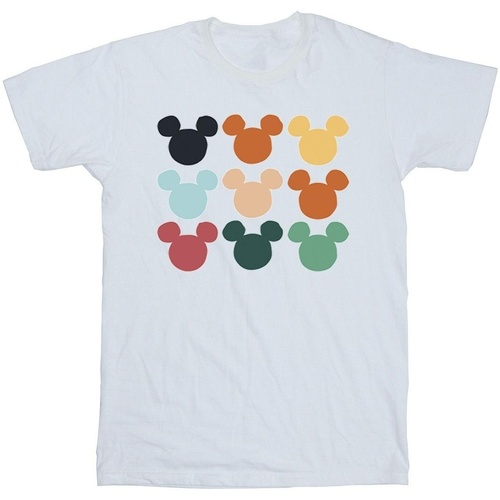 Vêtements Fille T-shirts manches longues Disney Mickey Mouse Heads Square Blanc