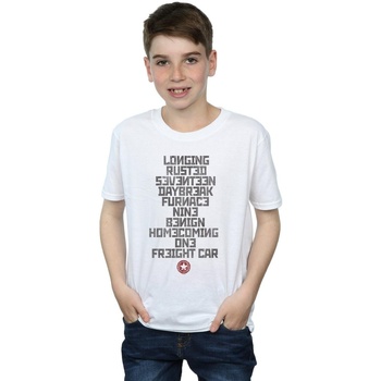 Vêtements Garçon T-shirts manches courtes Marvel Winter Soldier Trigger Words Blanc