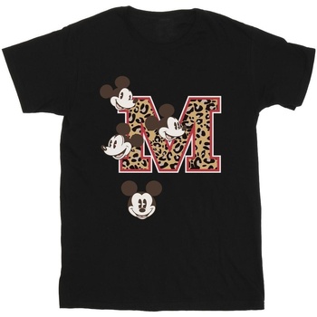 Vêtements Fille T-shirts manches longues Disney Mickey Mouse M Faces Noir