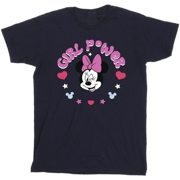 Vêtements Fille T-shirts manches longues Disney Minnie Mouse Girl Power Bleu