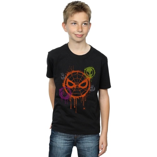 Vêtements Garçon T-shirts manches courtes Marvel Halloween Spiderman Icon Noir