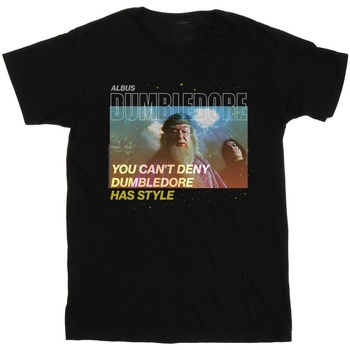 Vêtements Homme T-shirts manches longues Harry Potter Dumbledore Style Noir