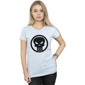 Vêtements Femme T-shirts manches longues Marvel The Punisher Skull Circle Gris