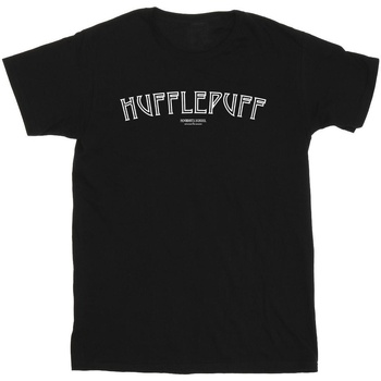 Vêtements Homme T-shirts manches longues Harry Potter Hufflepuff Logo Noir