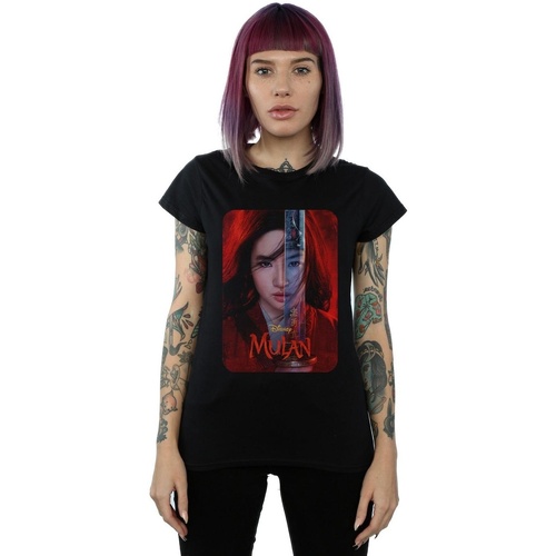 Vêtements Femme T-shirts manches longues Disney Mulan Movie Poster Noir