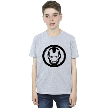 Vêtements Garçon T-shirts manches courtes Marvel Iron Man Chest Logo Gris