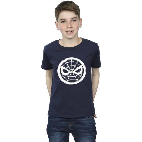 Vêtements Garçon T-shirts manches courtes Marvel Spider-Man Chest Logo Bleu