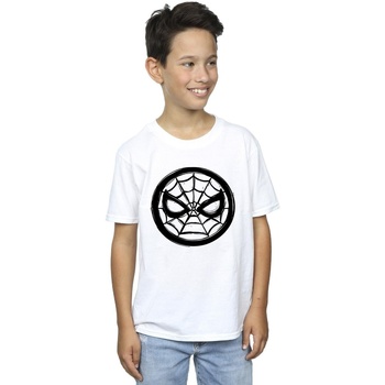 Vêtements Garçon T-shirts manches courtes Marvel Spider-Man Chest Logo Blanc