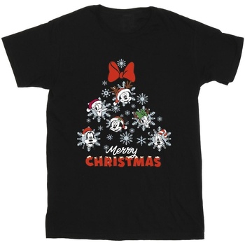 Vêtements Fille T-shirts manches longues Disney Mickey Mouse And Friends Christmas Tree Noir