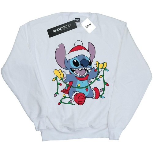Vêtements Homme Sweats Disney Lilo And Stitch Christmas Lights Blanc