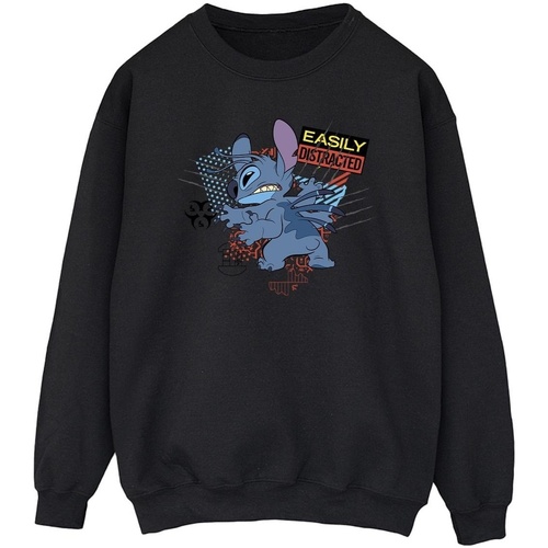 Vêtements Homme Sweats Disney Lilo And Stitch Easily Distracted Noir