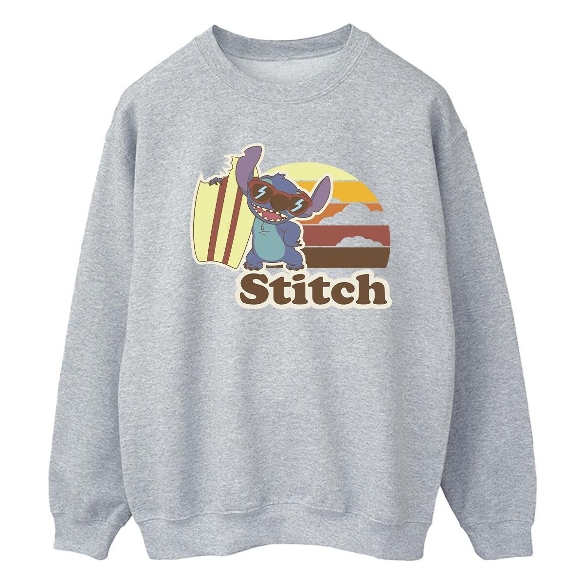Vêtements Homme Sweats Disney Lilo And Stitch Bitten Surfboard Gris