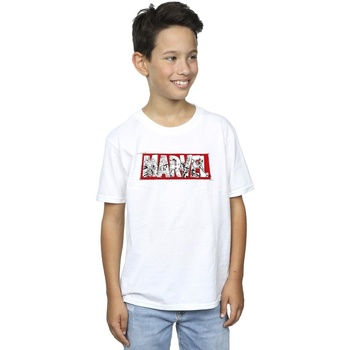 Vêtements Garçon T-shirts manches courtes Marvel Avengers Infill Blanc