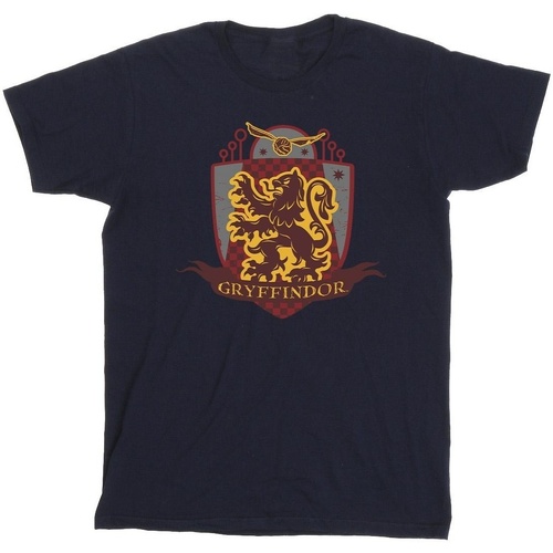 Vêtements Homme T-shirts manches longues Harry Potter Gryffindor Chest Badge Bleu