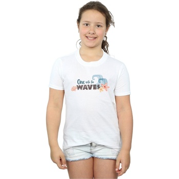 Vêtements Fille T-shirts manches longues Disney Moana One With The Waves Blanc
