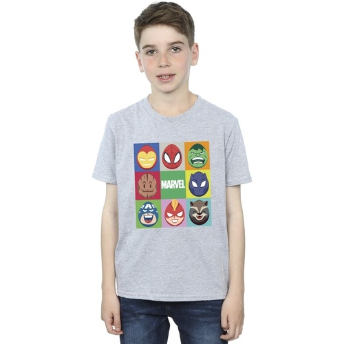 Vêtements Garçon T-shirts manches courtes Marvel Easter Eggs Gris