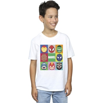 Vêtements Garçon T-shirts manches courtes Marvel Easter Eggs Blanc