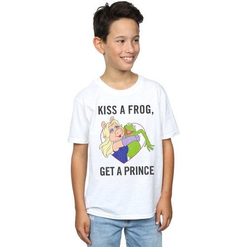 Vêtements Garçon T-shirts manches courtes Disney The Muppets Kiss A Frog Blanc