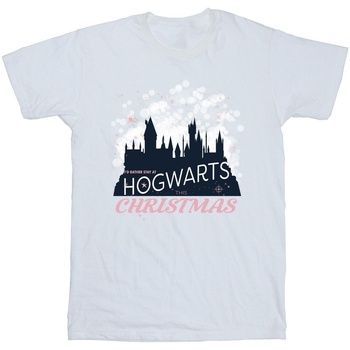 Vêtements Homme T-shirts manches longues Harry Potter Hogwarts Christmas Blanc