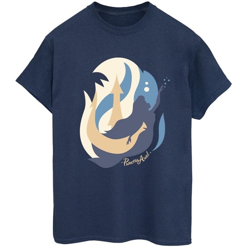 Vêtements Femme T-shirts manches longues Disney The Little Mermaid Colour Silhouettes Bleu
