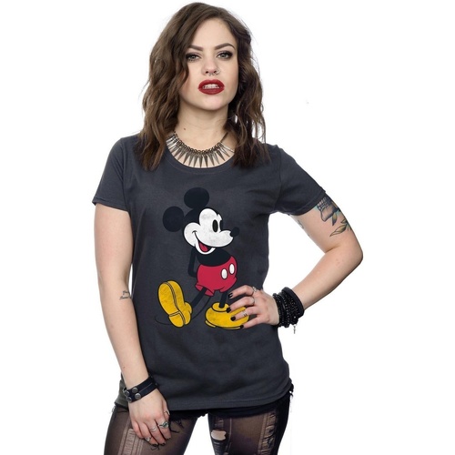 Vêtements Femme T-shirts manches longues Disney Mickey Mouse Classic Kick Gris