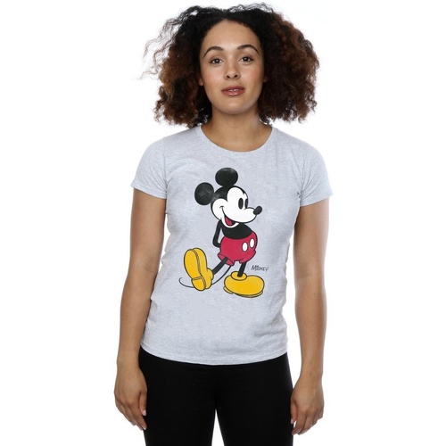 Vêtements Femme T-shirts manches longues Disney Mickey Mouse Classic Kick Gris