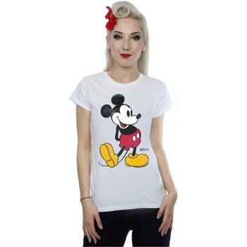 Vêtements Femme T-shirts manches longues Disney Mickey Mouse Classic Kick Blanc