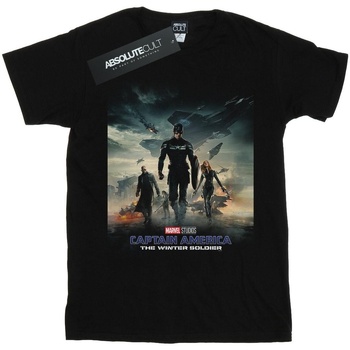 Vêtements Fille T-shirts manches longues Marvel Studios Captain America The Winter Soldier Poster Noir