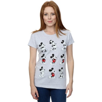 Vêtements Femme T-shirts manches longues Disney Mickey Mouse Evolution Gris