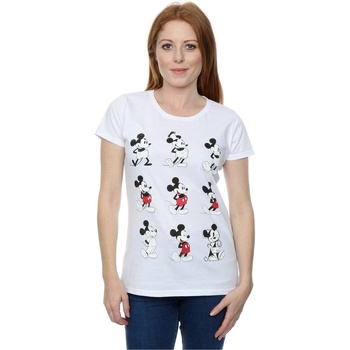 Vêtements Femme T-shirts manches longues Disney Mickey Mouse Evolution Blanc