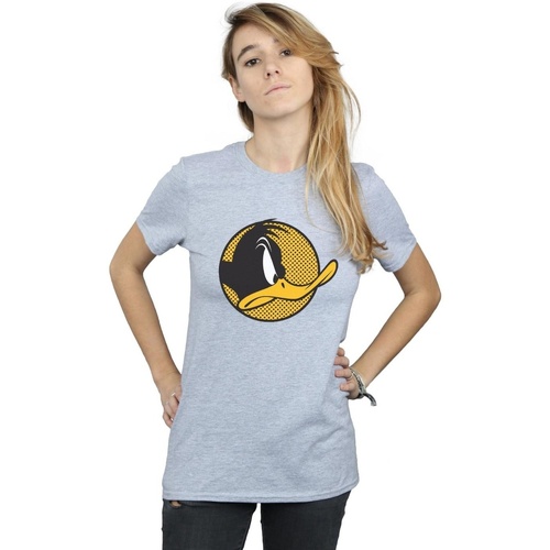 Vêtements Femme T-shirts manches longues Dessins Animés Daffy Duck Dotted Profile Gris