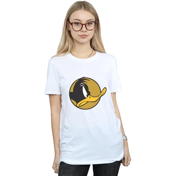 Vêtements Femme T-shirts manches longues Dessins Animés Daffy Duck Dotted Profile Blanc
