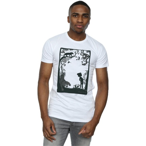 Vêtements Homme T-shirts manches longues Disney The Jungle Book Silhouette Poster Blanc