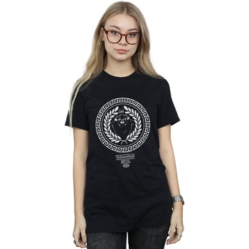 Vêtements Femme T-shirts manches longues Dessins Animés Taz Greek Circle Noir