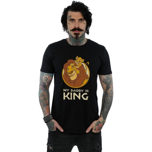 Vêtements Homme T-shirts manches longues Disney The Lion King My Daddy Is King Noir