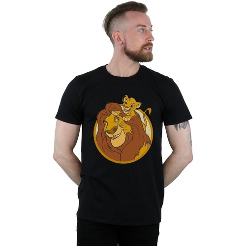 Vêtements Homme T-shirts manches longues Disney The Lion King Mufasa And Simba Noir