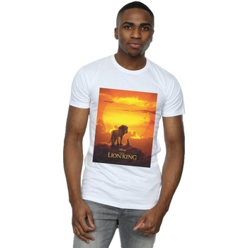Vêtements Homme T-shirts manches longues Disney The Lion King Movie Sunset Poster Blanc