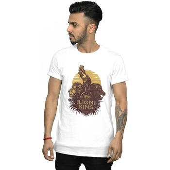 Vêtements Homme T-shirts manches longues Disney The Lion King Movie Sunrise Collage Blanc