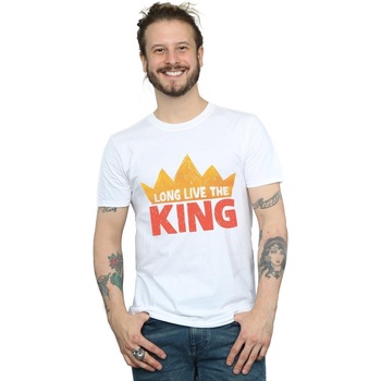 Vêtements Homme T-shirts manches longues Disney The Lion King Movie Long Live The King Blanc