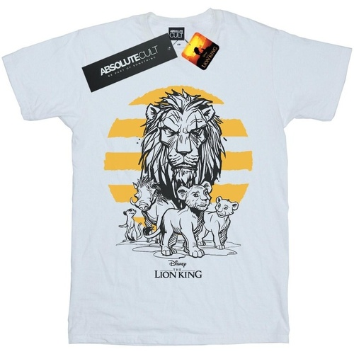Vêtements Homme T-shirts manches longues Disney The Lion King Movie Group Blanc