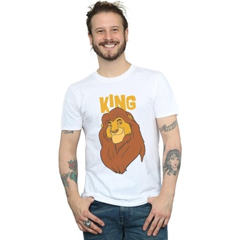 Vêtements Homme T-shirts manches longues Disney The Lion King Mufasa King Blanc