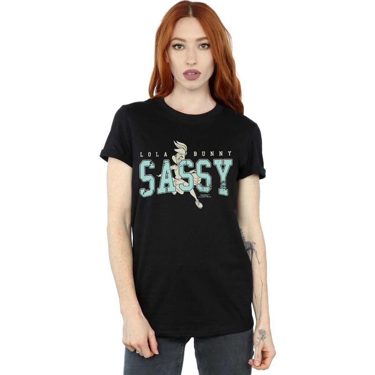 Vêtements Femme T-shirts manches longues Dessins Animés Lola Bunny Sassy Noir