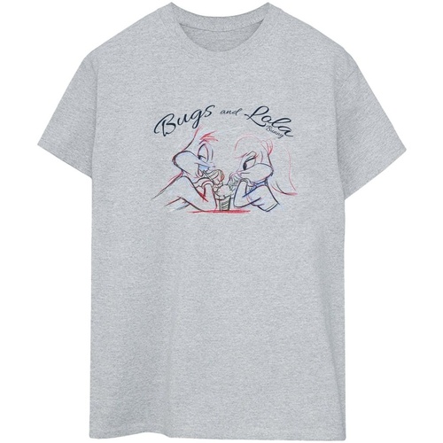 Vêtements Femme T-shirts manches longues Dessins Animés Bugs And Lola Sketch Gris