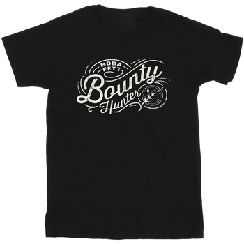 Vêtements Garçon T-shirts manches courtes Disney The Book Of Boba Fett Bounty Hunter Noir