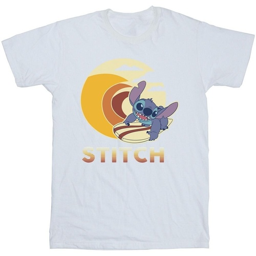 Vêtements Homme T-shirts manches longues Disney Lilo & Stitch Summer Waves Blanc