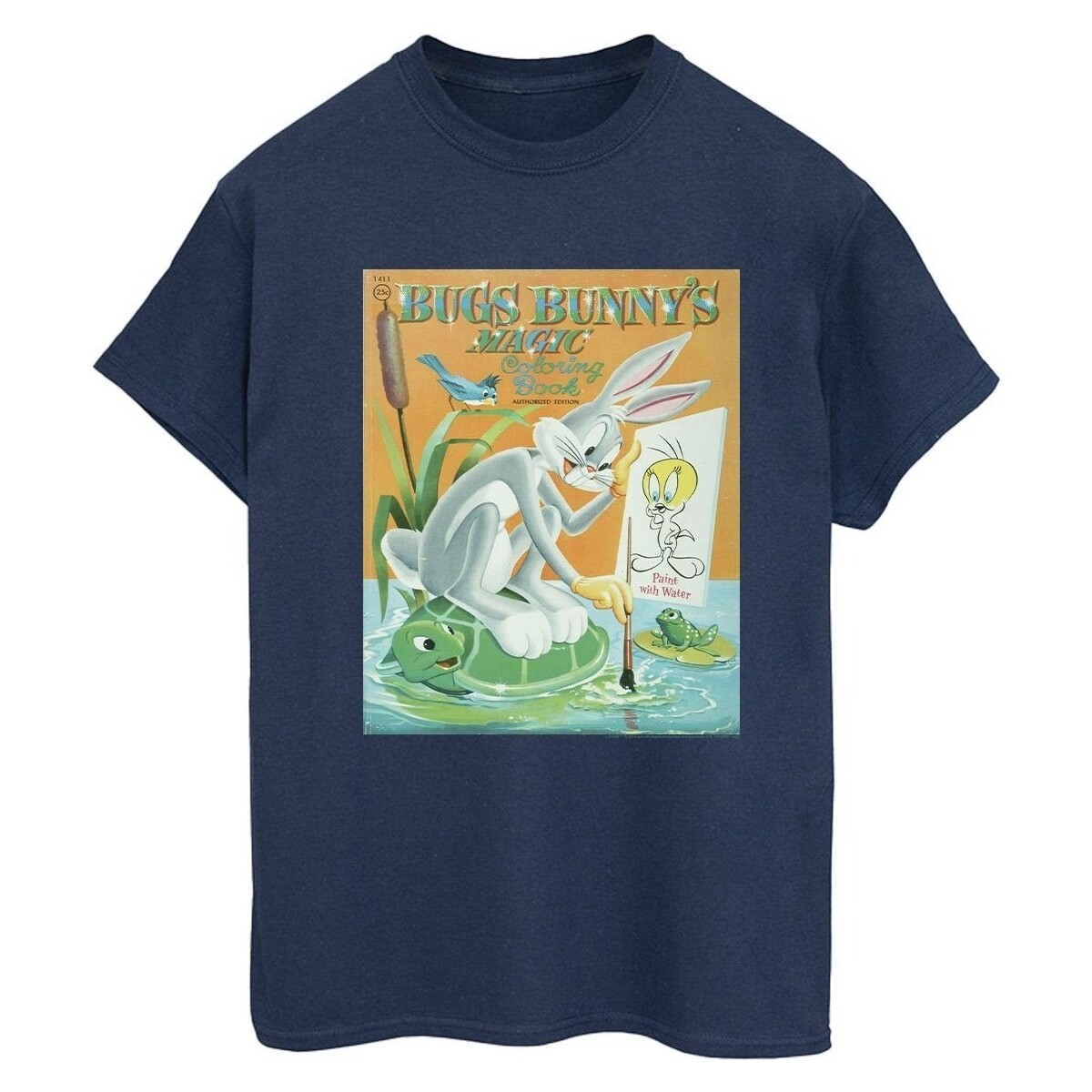 Vêtements Femme T-shirts manches longues Dessins Animés Bugs Bunny Colouring Book Bleu