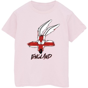 Vêtements Femme T-shirts manches longues Dessins Animés Coyote England Face Rouge