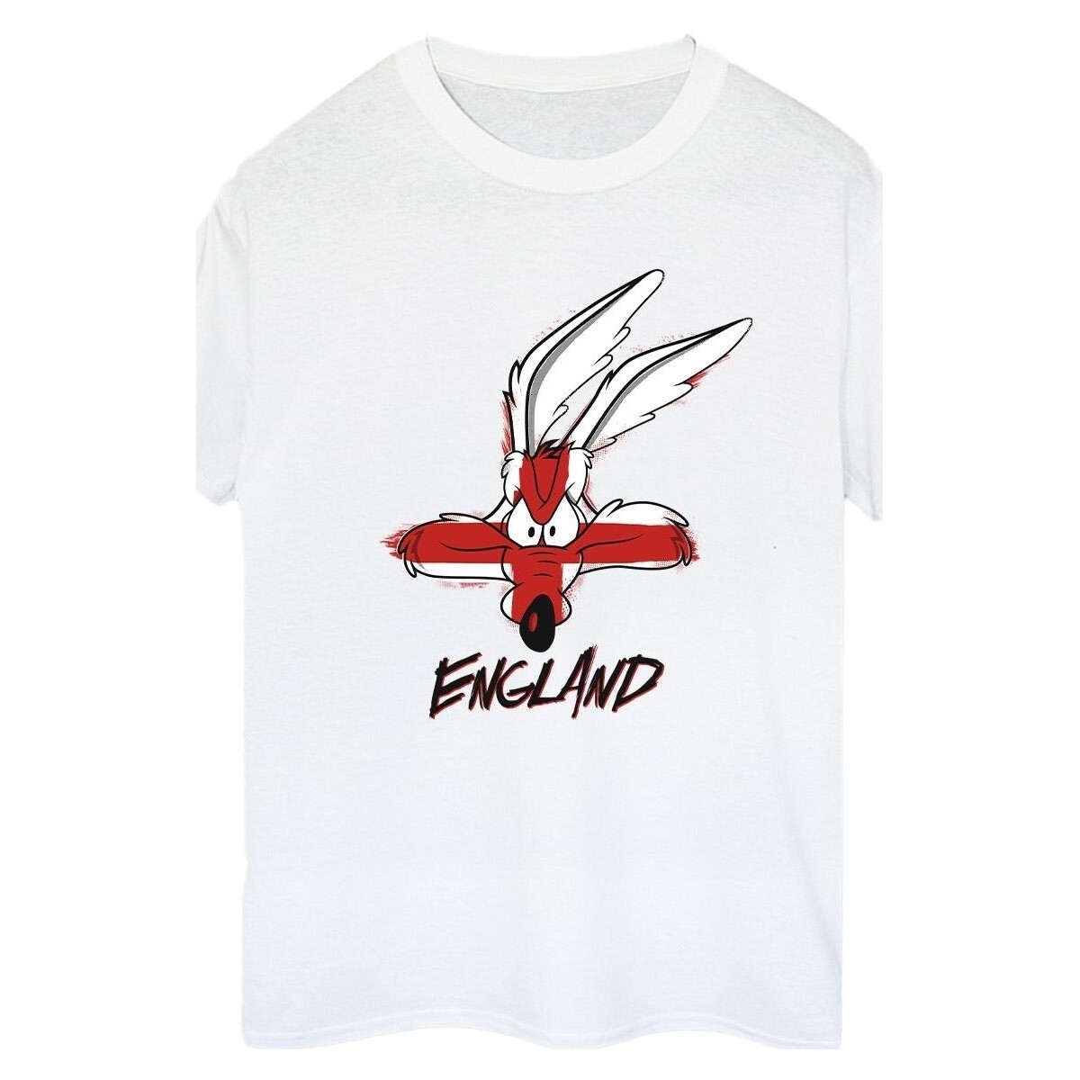 Vêtements Femme T-shirts manches longues Dessins Animés Coyote England Face Blanc